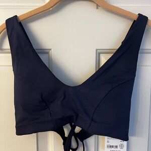 Navy blue Athleta triangle bikini top size large best for D – DD cups